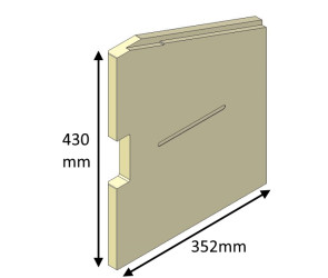 ASB14014B Parkray Vemiculite Left Side Brick  |  Aspect 14 Boiler (Eco)
